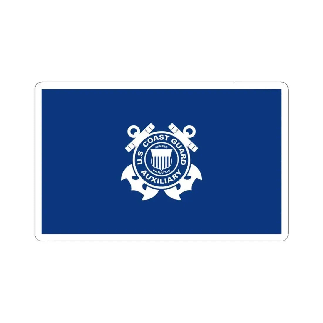 Flag of the United States Coast Guard Auxiliary 1940 (United States) STICKER Vinyl Kiss-Cut Decal 6 Inch White - The Sticker Space