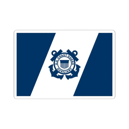 Flag of the United States Coast Guard Auxiliary (United States) STICKER Vinyl Kiss-Cut Decal 2 Inch White - The Sticker Space