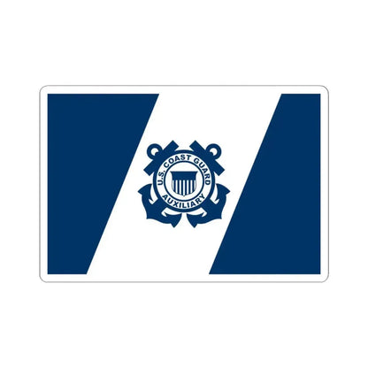Flag of the United States Coast Guard Auxiliary (United States) STICKER Vinyl Kiss-Cut Decal 3 Inch White - The Sticker Space