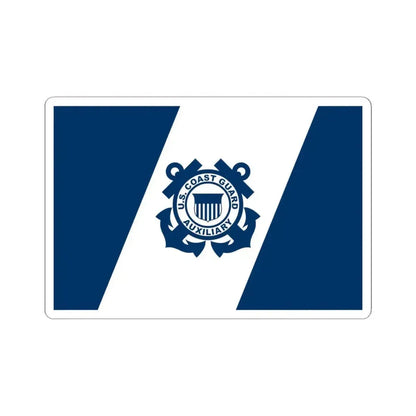 Flag of the United States Coast Guard Auxiliary (United States) STICKER Vinyl Kiss-Cut Decal 4 Inch White - The Sticker Space
