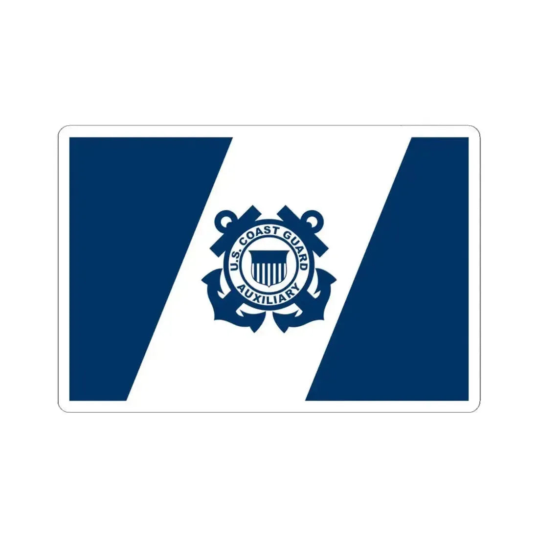 Flag of the United States Coast Guard Auxiliary (United States) STICKER Vinyl Kiss-Cut Decal 6 Inch White - The Sticker Space