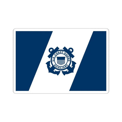Flag of the United States Coast Guard Auxiliary (United States) STICKER Vinyl Kiss-Cut Decal 6 Inch White - The Sticker Space
