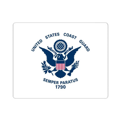Flag of the United States Coast Guard (United States) STICKER Vinyl Kiss-Cut Decal 3 Inch White - The Sticker Space