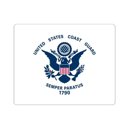 Flag of the United States Coast Guard (United States) STICKER Vinyl Kiss-Cut Decal 6 Inch White - The Sticker Space
