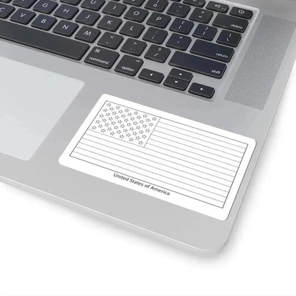 Flag of the United States colouring page (United States) STICKER Vinyl Kiss-Cut Decal - The Sticker Space