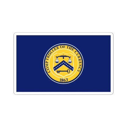 Flag of the United States Comptroller of the Currency (United States) STICKER Vinyl Kiss-Cut Decal 2 Inch White - The Sticker Space