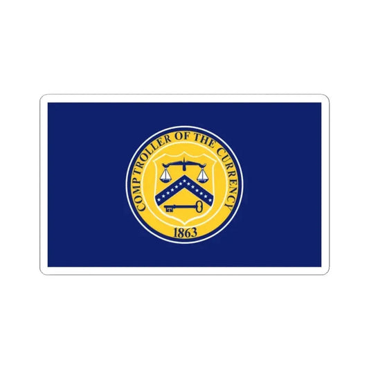 Flag of the United States Comptroller of the Currency (United States) STICKER Vinyl Kiss-Cut Decal 2 Inch White - The Sticker Space