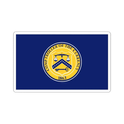 Flag of the United States Comptroller of the Currency (United States) STICKER Vinyl Kiss-Cut Decal 3 Inch White - The Sticker Space
