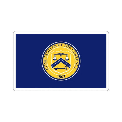 Flag of the United States Comptroller of the Currency (United States) STICKER Vinyl Kiss-Cut Decal 4 Inch White - The Sticker Space