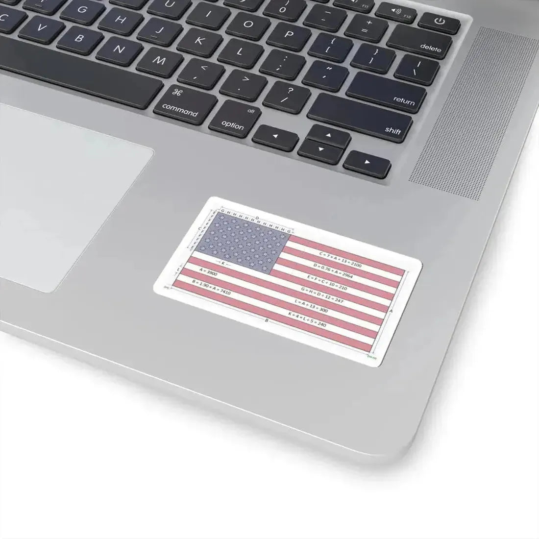 Flag of the United States construction sheet (United States) STICKER Vinyl Kiss-Cut Decal - The Sticker Space