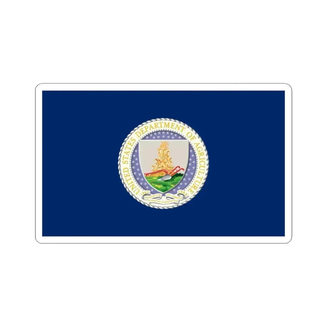 Flag of the United States Department of Agriculture (United States) STICKER Vinyl Kiss-Cut Decal 3 Inch White - The Sticker Space