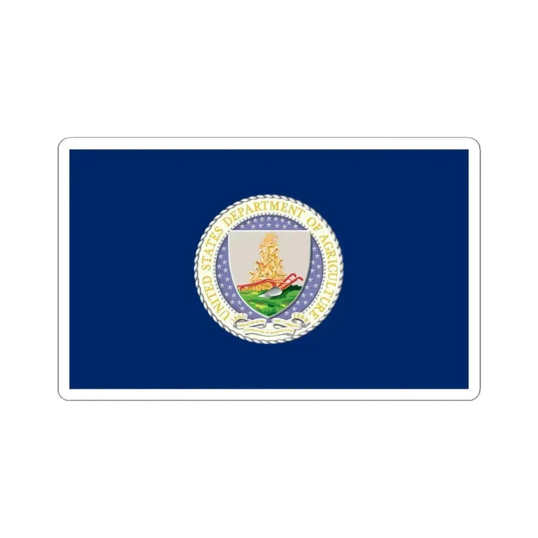 Flag of the United States Department of Agriculture (United States) STICKER Vinyl Kiss-Cut Decal 4 Inch White - The Sticker Space