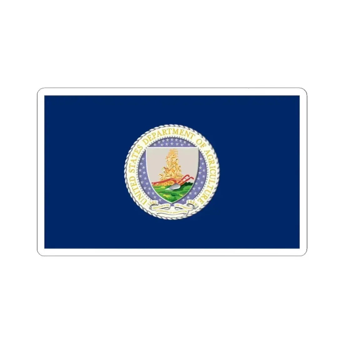 Flag of the United States Department of Agriculture (United States) STICKER Vinyl Kiss-Cut Decal 6 Inch White - The Sticker Space