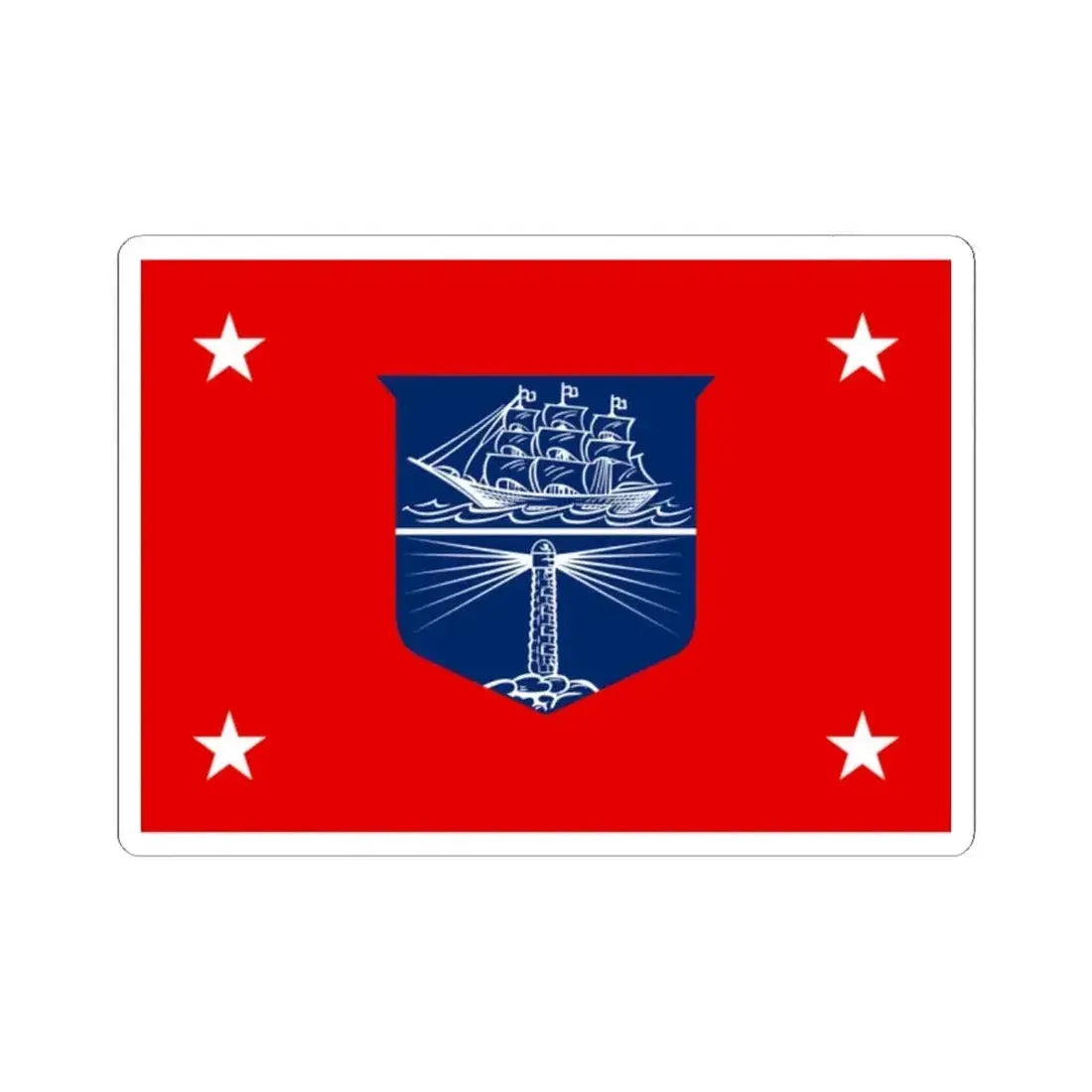 Flag of the United States Department of Commerce rank III (United States) STICKER Vinyl Kiss-Cut Decal 2 Inch White - The Sticker Space