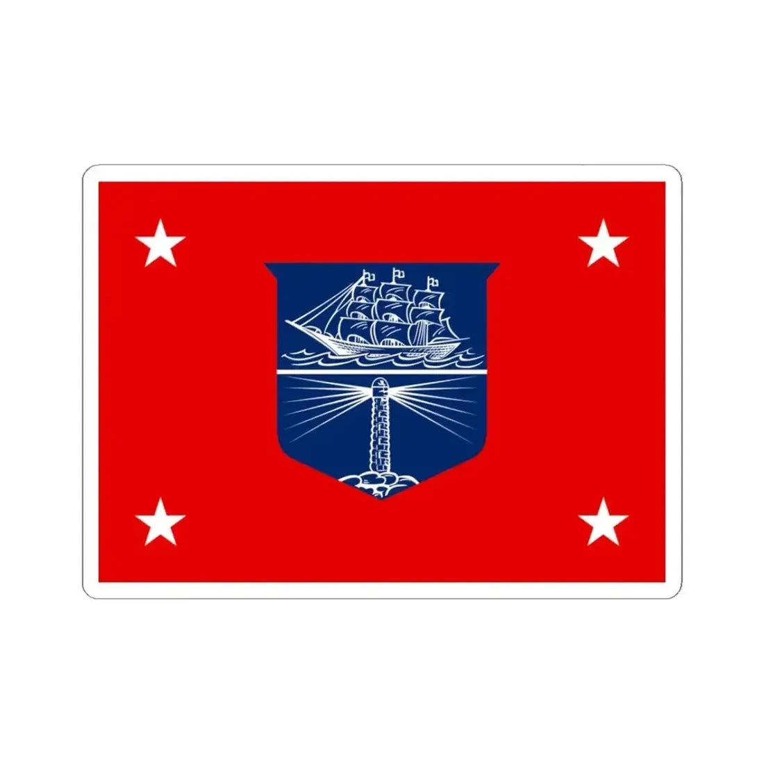 Flag of the United States Department of Commerce rank III (United States) STICKER Vinyl Kiss-Cut Decal 3 Inch White - The Sticker Space