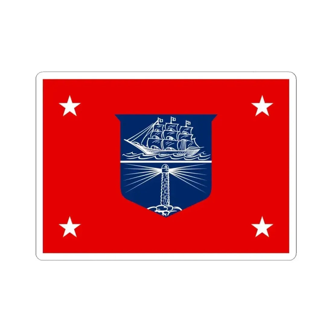 Flag of the United States Department of Commerce rank III (United States) STICKER Vinyl Kiss-Cut Decal 4 Inch White - The Sticker Space