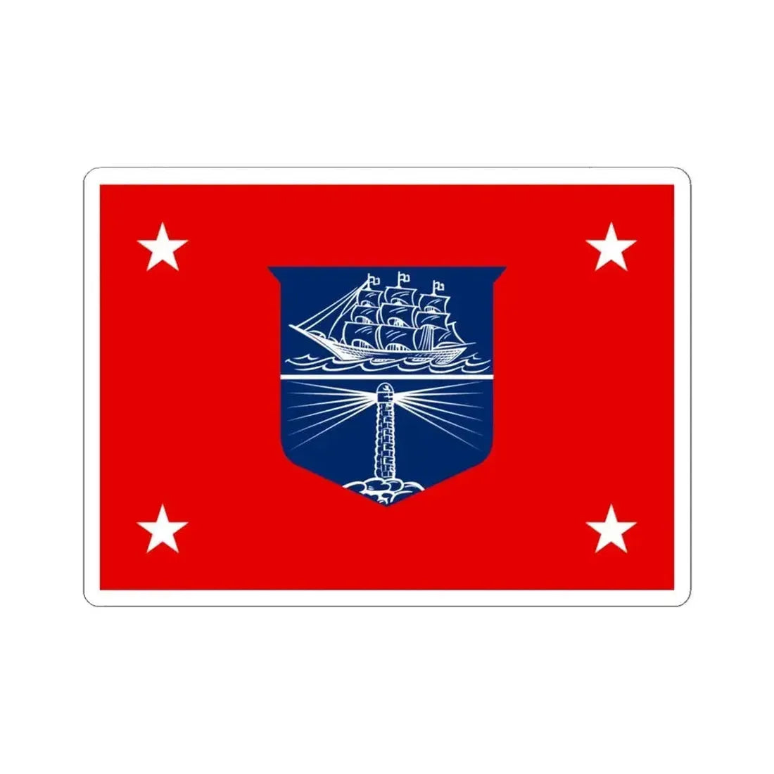 Flag of the United States Department of Commerce rank III (United States) STICKER Vinyl Kiss-Cut Decal 6 Inch White - The Sticker Space