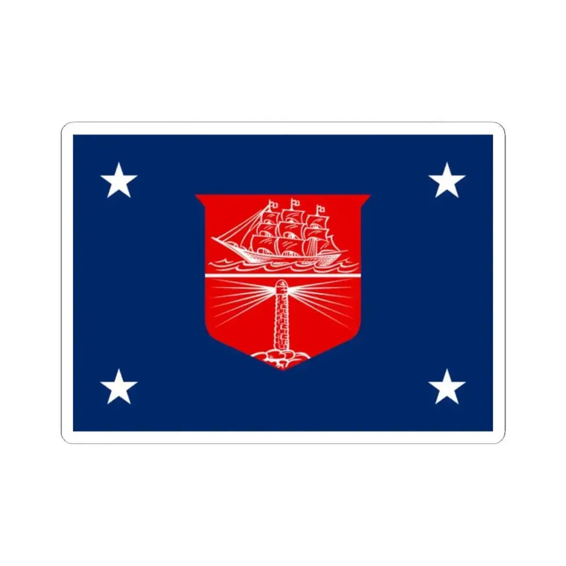 Flag of the United States Department of Commerce rank IIII (United States) STICKER Vinyl Kiss-Cut Decal 2 Inch White - The Sticker Space