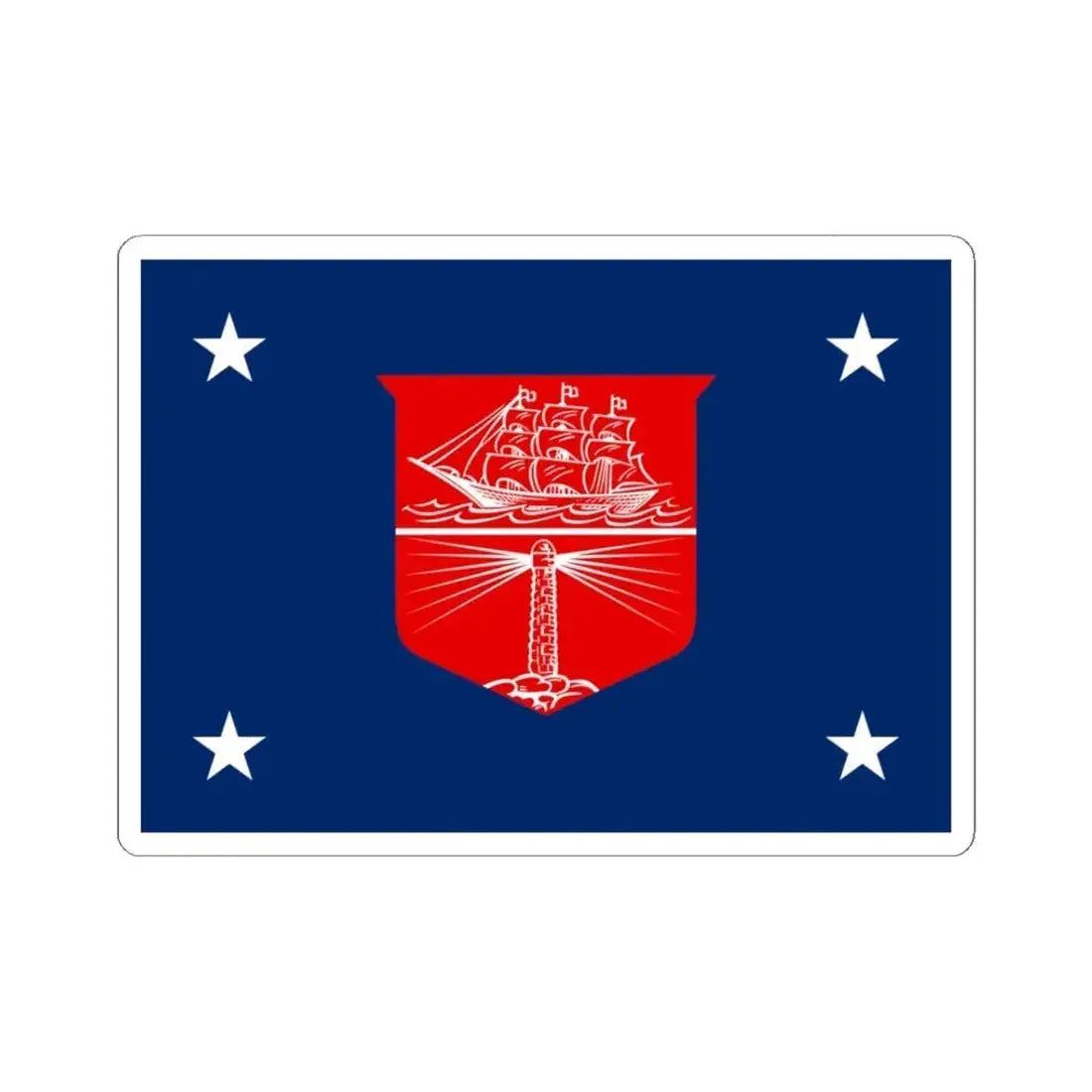 Flag of the United States Department of Commerce rank IIII (United States) STICKER Vinyl Kiss-Cut Decal 3 Inch White - The Sticker Space