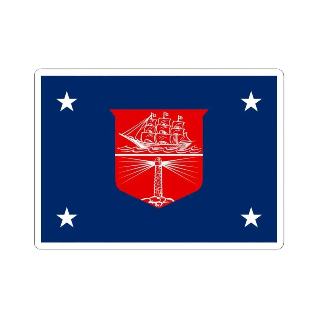 Flag of the United States Department of Commerce rank IIII (United States) STICKER Vinyl Kiss-Cut Decal 4 Inch White - The Sticker Space