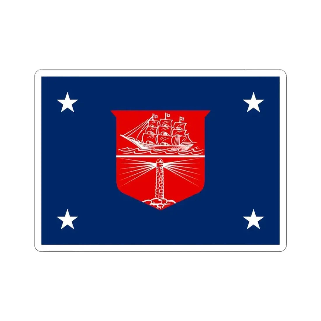 Flag of the United States Department of Commerce rank IIII (United States) STICKER Vinyl Kiss-Cut Decal 6 Inch White - The Sticker Space