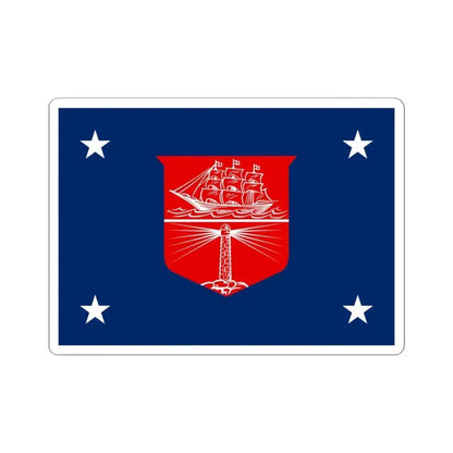 Flag of the United States Department of Commerce rank IIII (United States) STICKER Vinyl Kiss-Cut Decal 6 Inch White - The Sticker Space