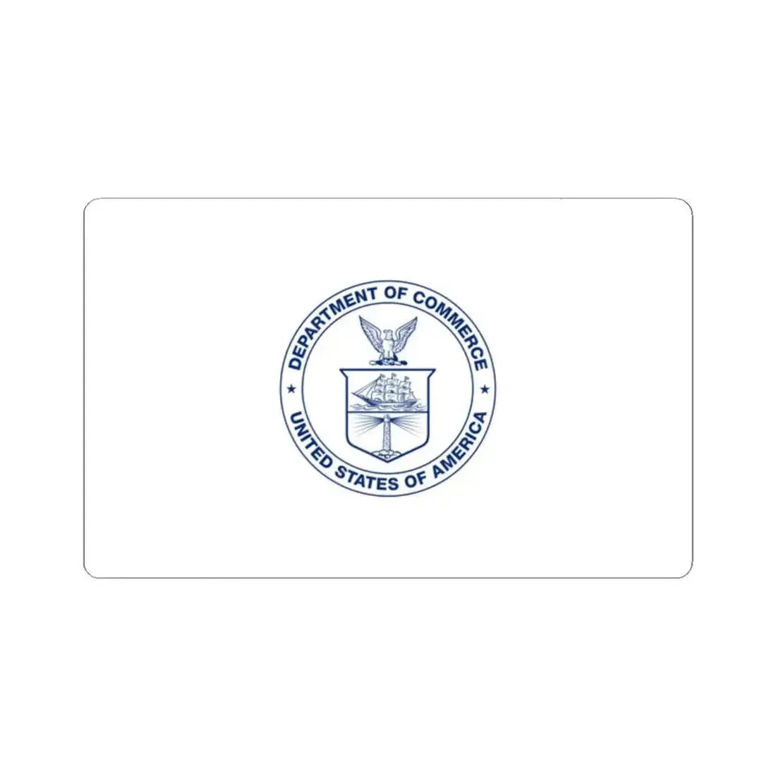 Flag of the United States Department of Commerce (United States) STICKER Vinyl Kiss-Cut Decal 2 Inch White - The Sticker Space