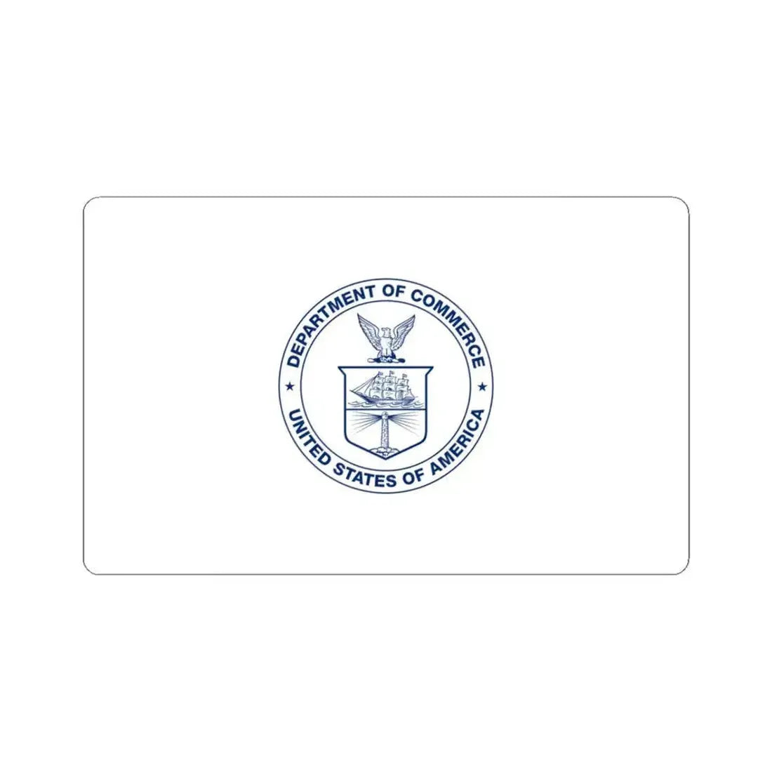 Flag of the United States Department of Commerce (United States) STICKER Vinyl Kiss-Cut Decal 3 Inch White - The Sticker Space