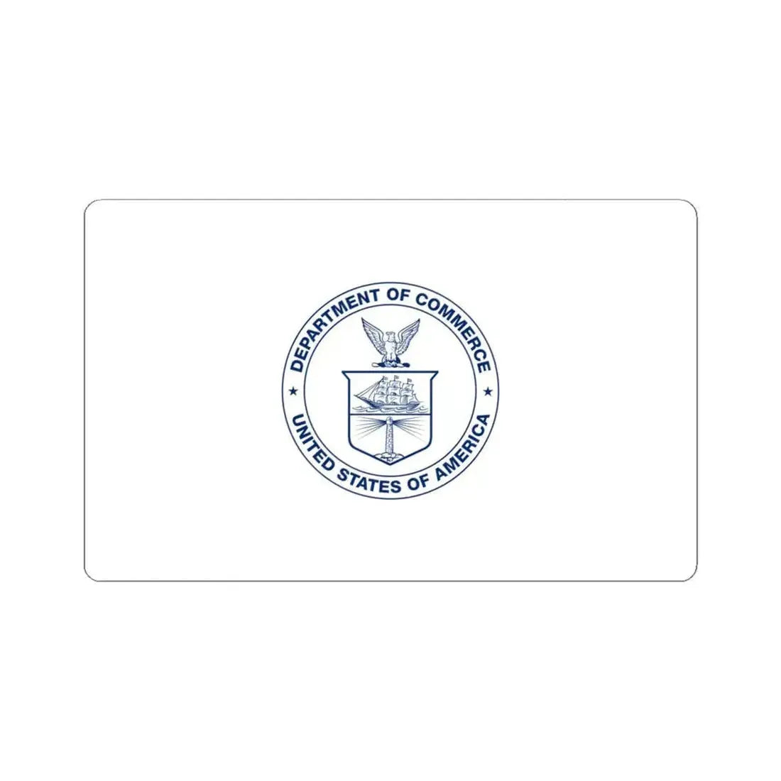Flag of the United States Department of Commerce (United States) STICKER Vinyl Kiss-Cut Decal 4 Inch White - The Sticker Space