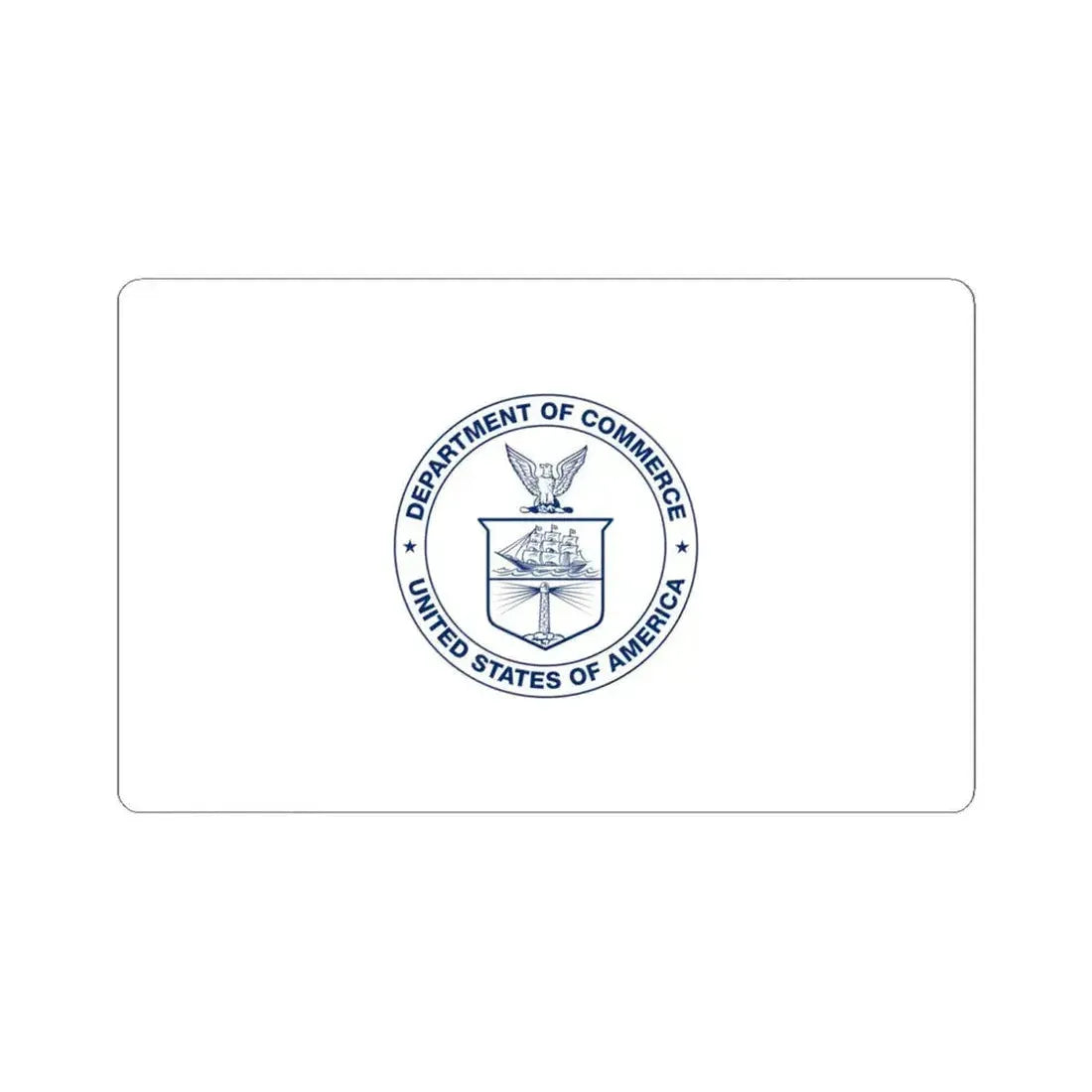 Flag of the United States Department of Commerce (United States) STICKER Vinyl Kiss-Cut Decal 6 Inch White - The Sticker Space