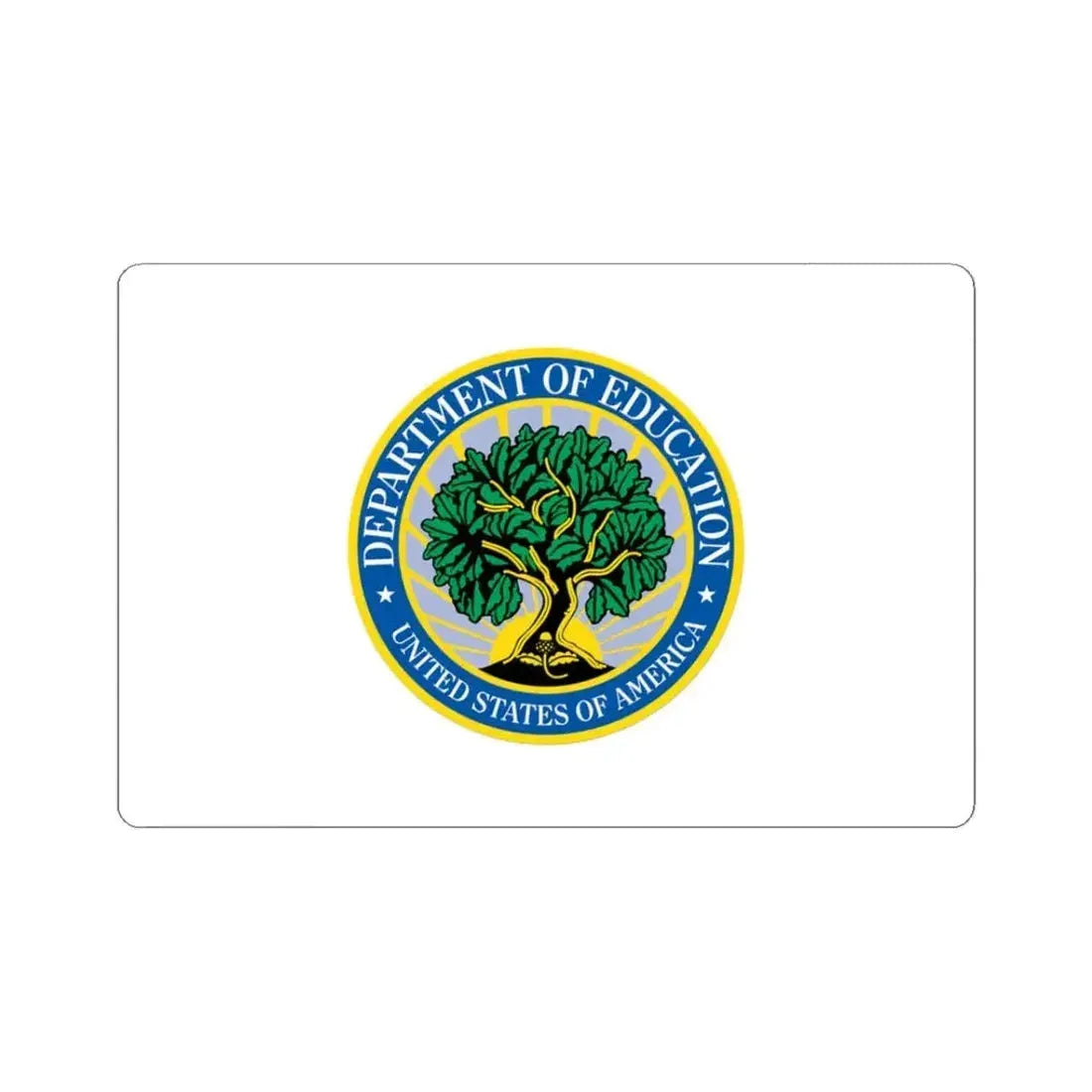 Flag of the United States Department of Education (United States) STICKER Vinyl Kiss-Cut Decal 3 Inch White - The Sticker Space