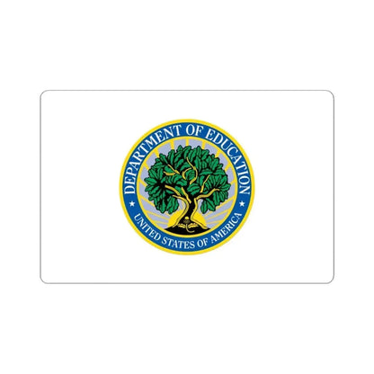 Flag of the United States Department of Education (United States) STICKER Vinyl Kiss-Cut Decal 3 Inch White - The Sticker Space