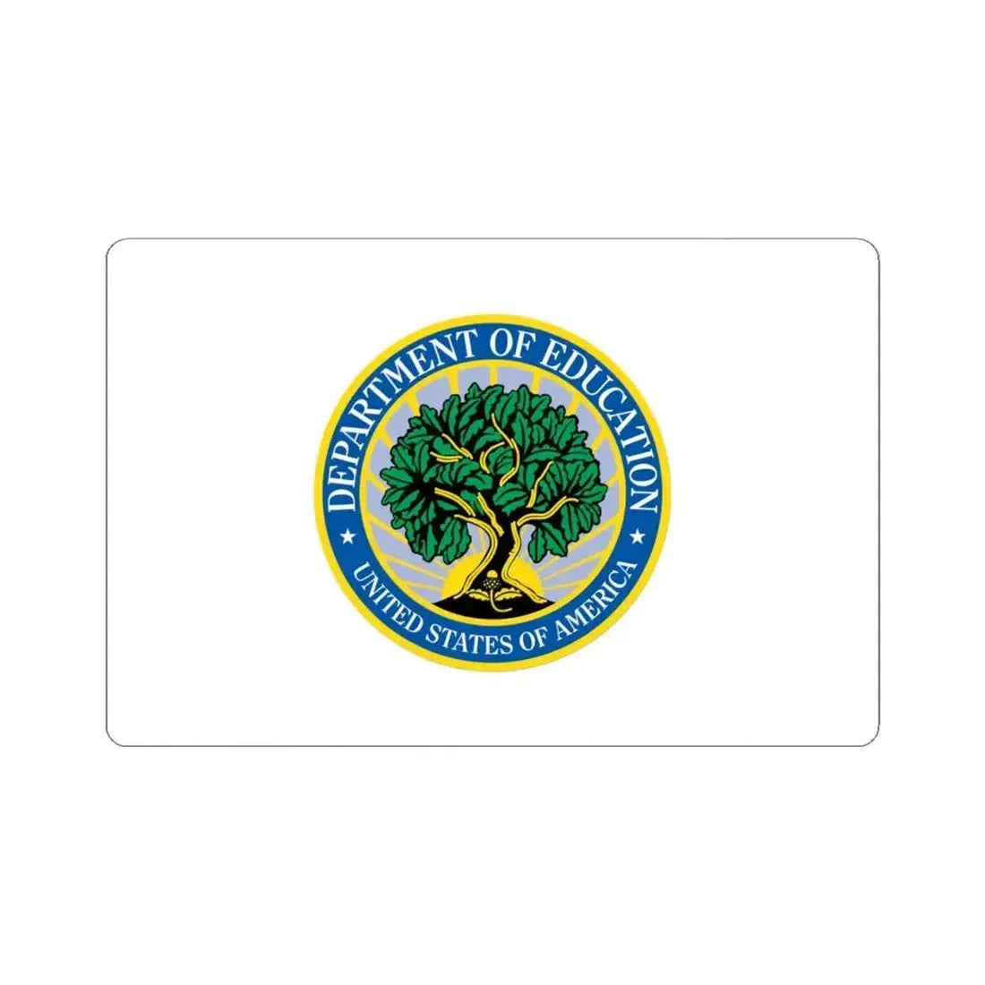 Flag of the United States Department of Education (United States) STICKER Vinyl Kiss-Cut Decal 6 Inch White - The Sticker Space
