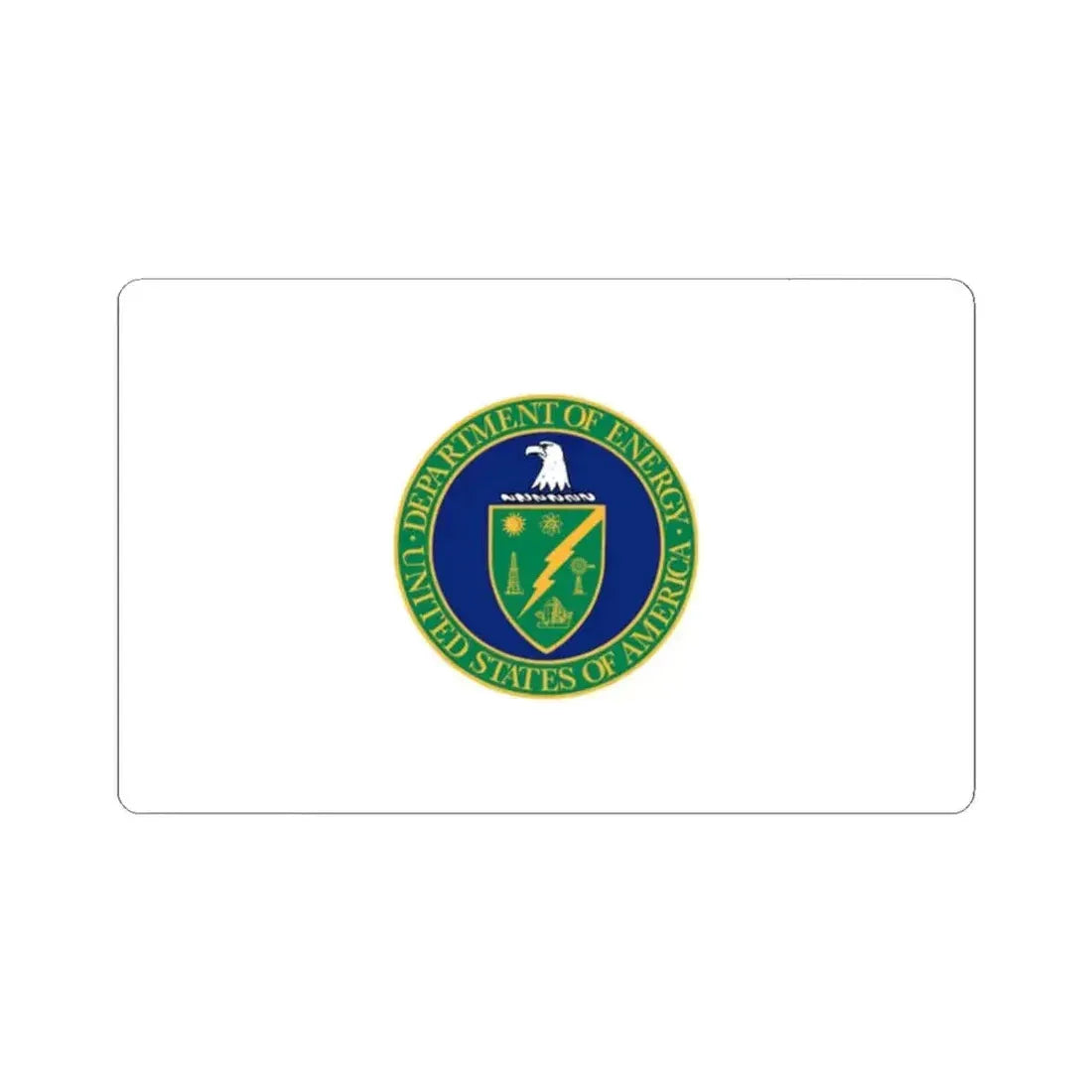 Flag of the United States Department of Energy (United States) STICKER Vinyl Kiss-Cut Decal 2 Inch White - The Sticker Space