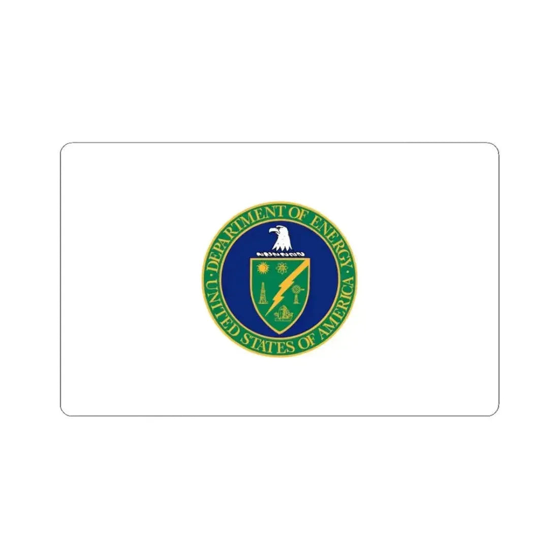 Flag of the United States Department of Energy (United States) STICKER Vinyl Kiss-Cut Decal 3 Inch White - The Sticker Space
