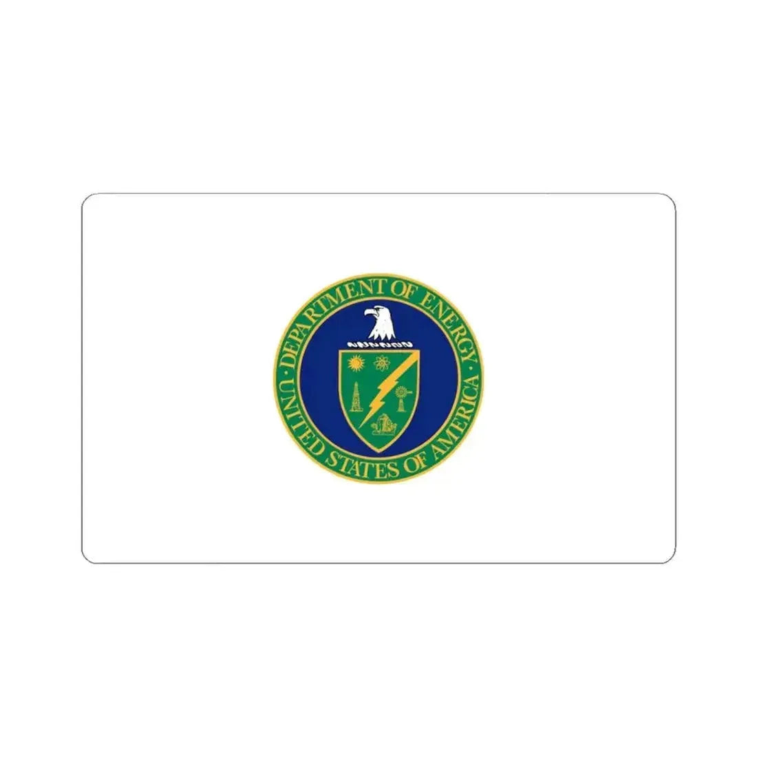Flag of the United States Department of Energy (United States) STICKER Vinyl Kiss-Cut Decal 4 Inch White - The Sticker Space