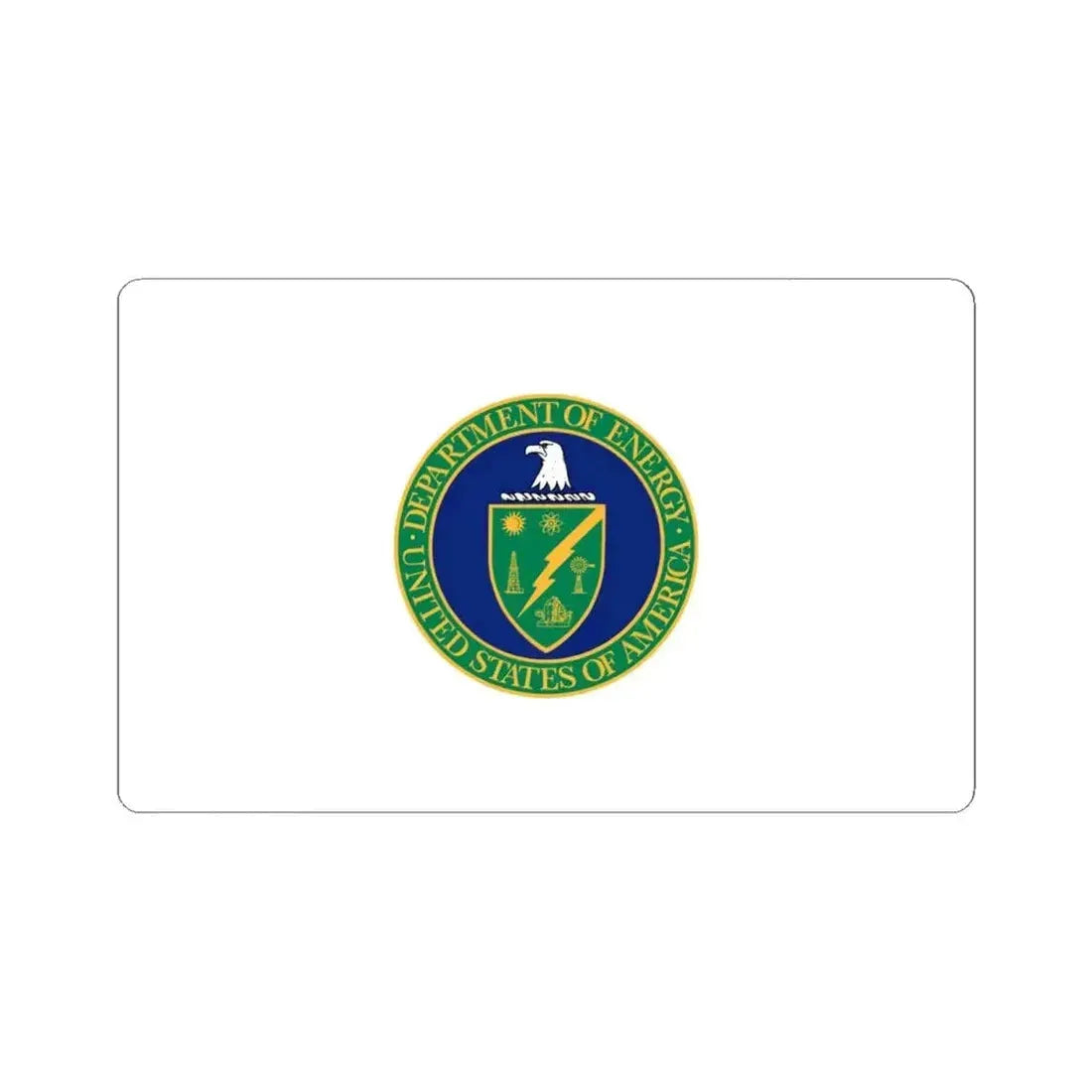 Flag of the United States Department of Energy (United States) STICKER Vinyl Kiss-Cut Decal 6 Inch White - The Sticker Space