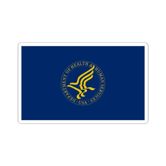 Flag of the United States Department of Health and Human Services (United States) STICKER Vinyl Kiss-Cut Decal 2 Inch White - The Sticker Space
