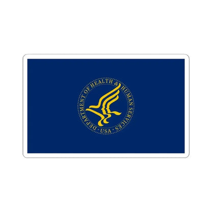 Flag of the United States Department of Health and Human Services (United States) STICKER Vinyl Kiss-Cut Decal 4 Inch White - The Sticker Space