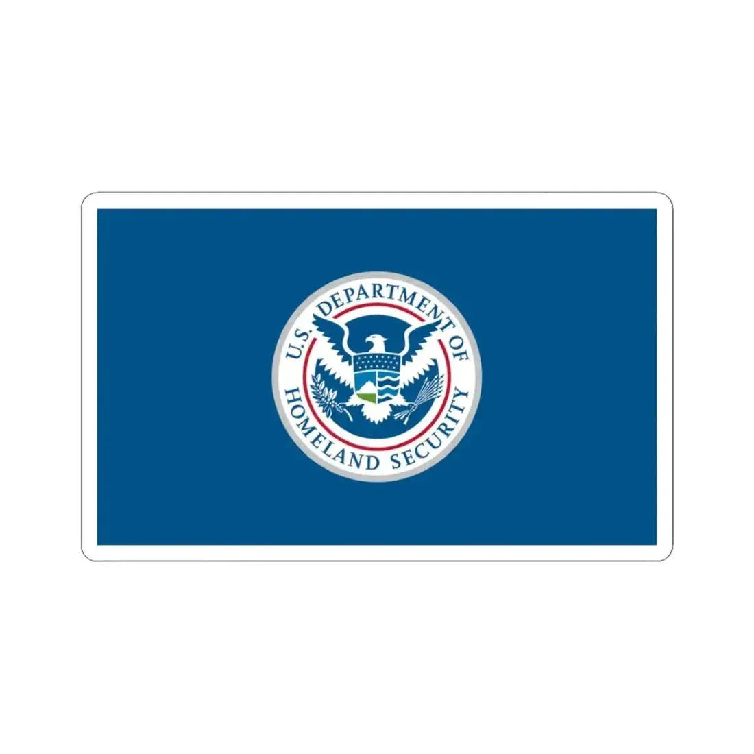 Flag of the United States Department of Homeland Security (United States) STICKER Vinyl Kiss-Cut Decal 3 Inch White - The Sticker Space