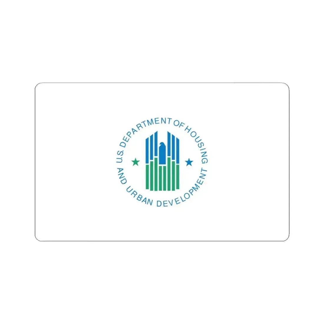 Flag of the United States Department of Housing and Urban Development (United States) STICKER Vinyl Kiss-Cut Decal 4 Inch White - The Sticker Space