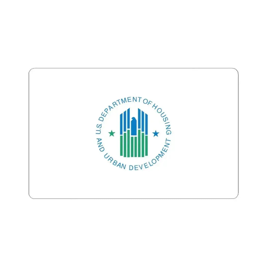 Flag of the United States Department of Housing and Urban Development (United States) STICKER Vinyl Kiss-Cut Decal 6 Inch White - The Sticker Space