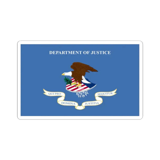 Flag of the United States Department of Justice (United States) STICKER Vinyl Kiss-Cut Decal 2 Inch White - The Sticker Space