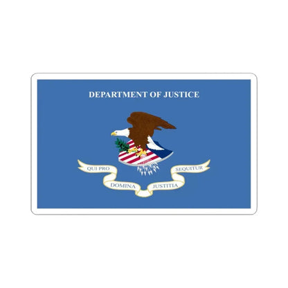 Flag of the United States Department of Justice (United States) STICKER Vinyl Kiss-Cut Decal 3 Inch White - The Sticker Space