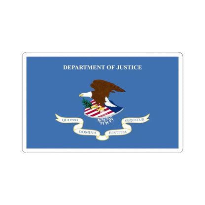 Flag of the United States Department of Justice (United States) STICKER Vinyl Kiss-Cut Decal 4 Inch White - The Sticker Space