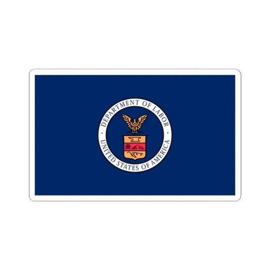 Flag of the United States Department of Labor 1915-1960 (United States) STICKER Vinyl Kiss-Cut Decal 2 Inch White - The Sticker Space