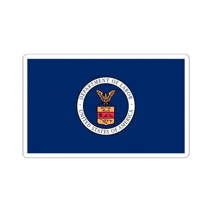 Flag of the United States Department of Labor 1915-1960 (United States) STICKER Vinyl Kiss-Cut Decal 4 Inch White - The Sticker Space