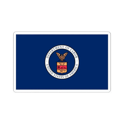 Flag of the United States Department of Labor 1915-1960 (United States) STICKER Vinyl Kiss-Cut Decal 6 Inch White - The Sticker Space