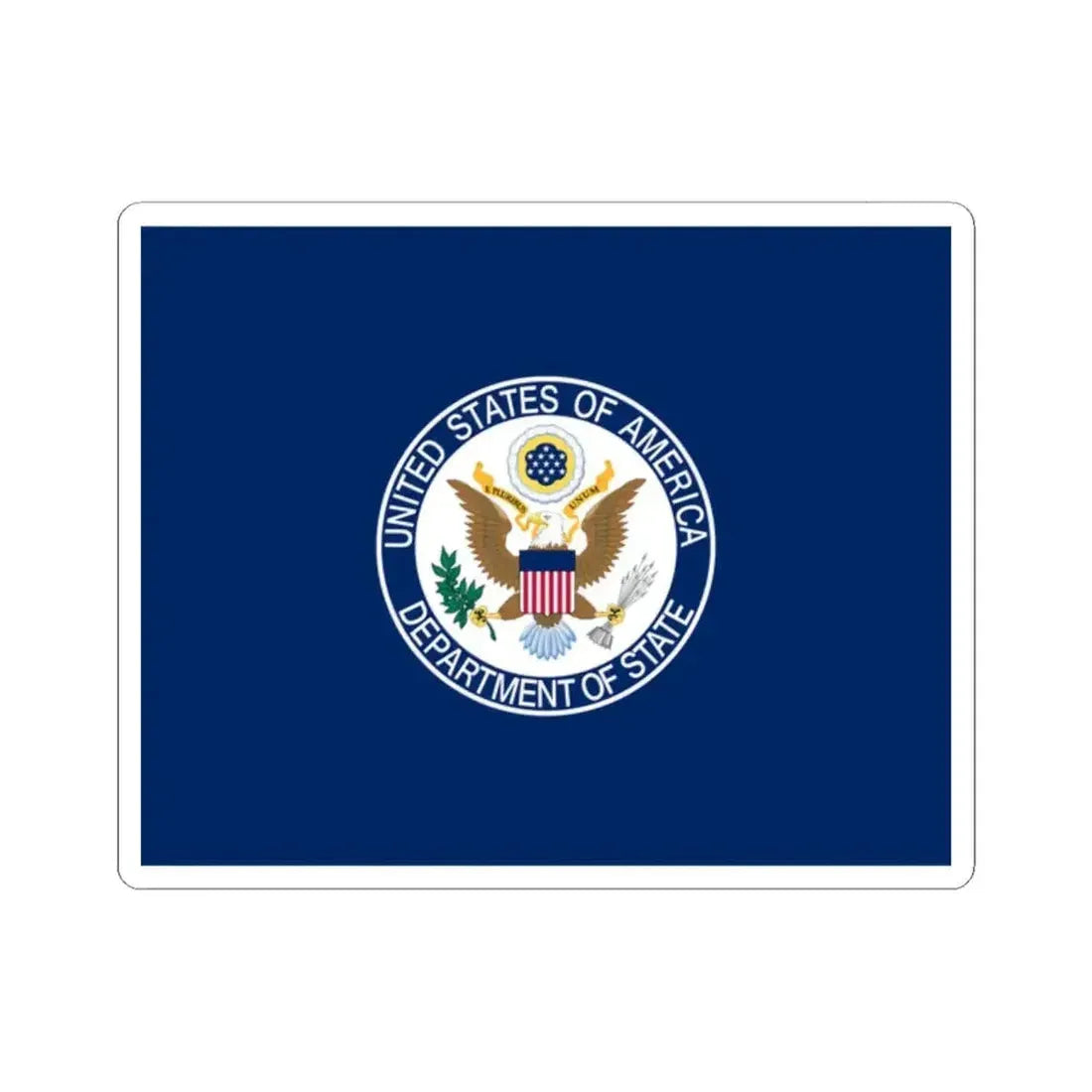 Flag of the United States Department of State (United States) STICKER Vinyl Kiss-Cut Decal 2 Inch White - The Sticker Space