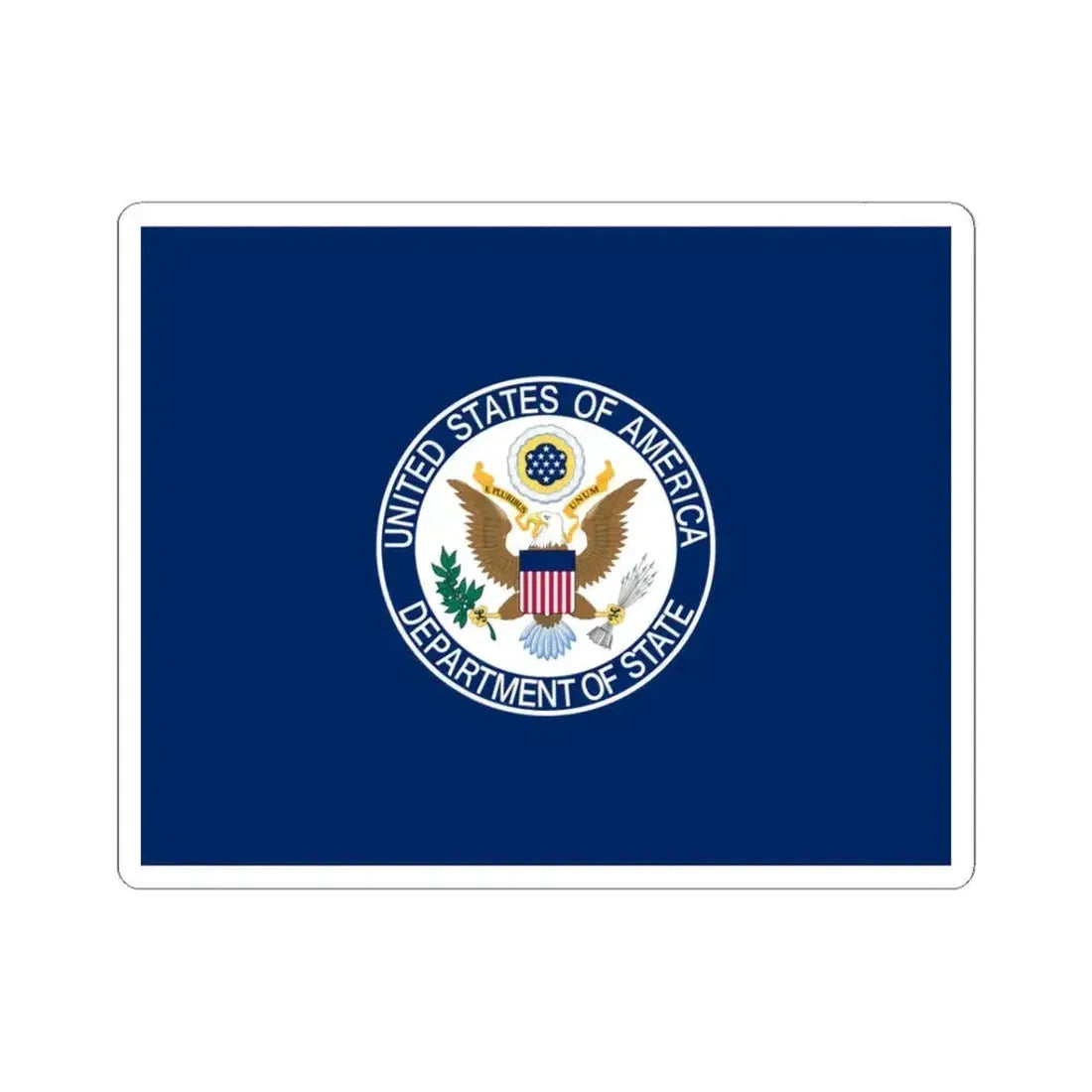 Flag of the United States Department of State (United States) STICKER Vinyl Kiss-Cut Decal 3 Inch White - The Sticker Space